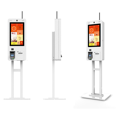패스트푸드 레스토랑 청구서 QR 스캐너 지불 키오스크를 위한 키오스크를 주문하는 지적 본인