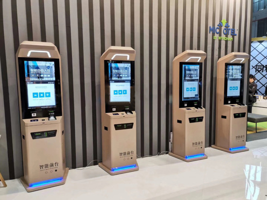 27 인치 32 인치 자립형 자급식 키오스크 터미널 카드 판독기 QR 스캐너