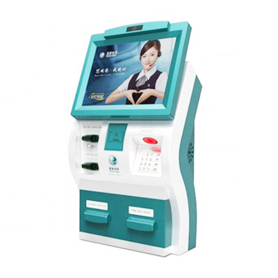현금 자동 지급기와 ATM 비트코인 키오스크를 통한 100V 벽